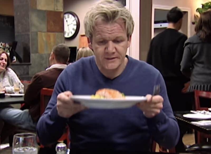 Gordon Ramsay eats food at Cafe Tavolini