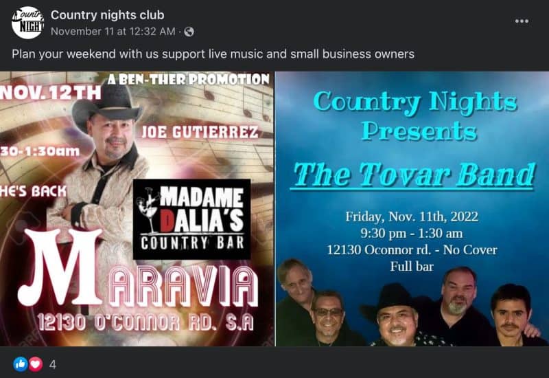 Country Nights Facebook