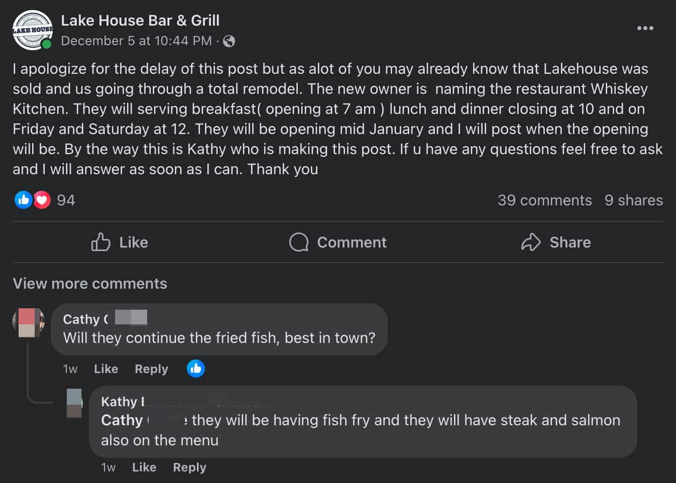 Lake House Bar Rescue Update (Sidelines Sports) - Still Open?