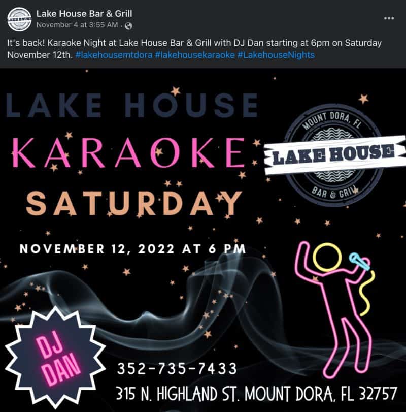 Lake House Karaoke 800x811 