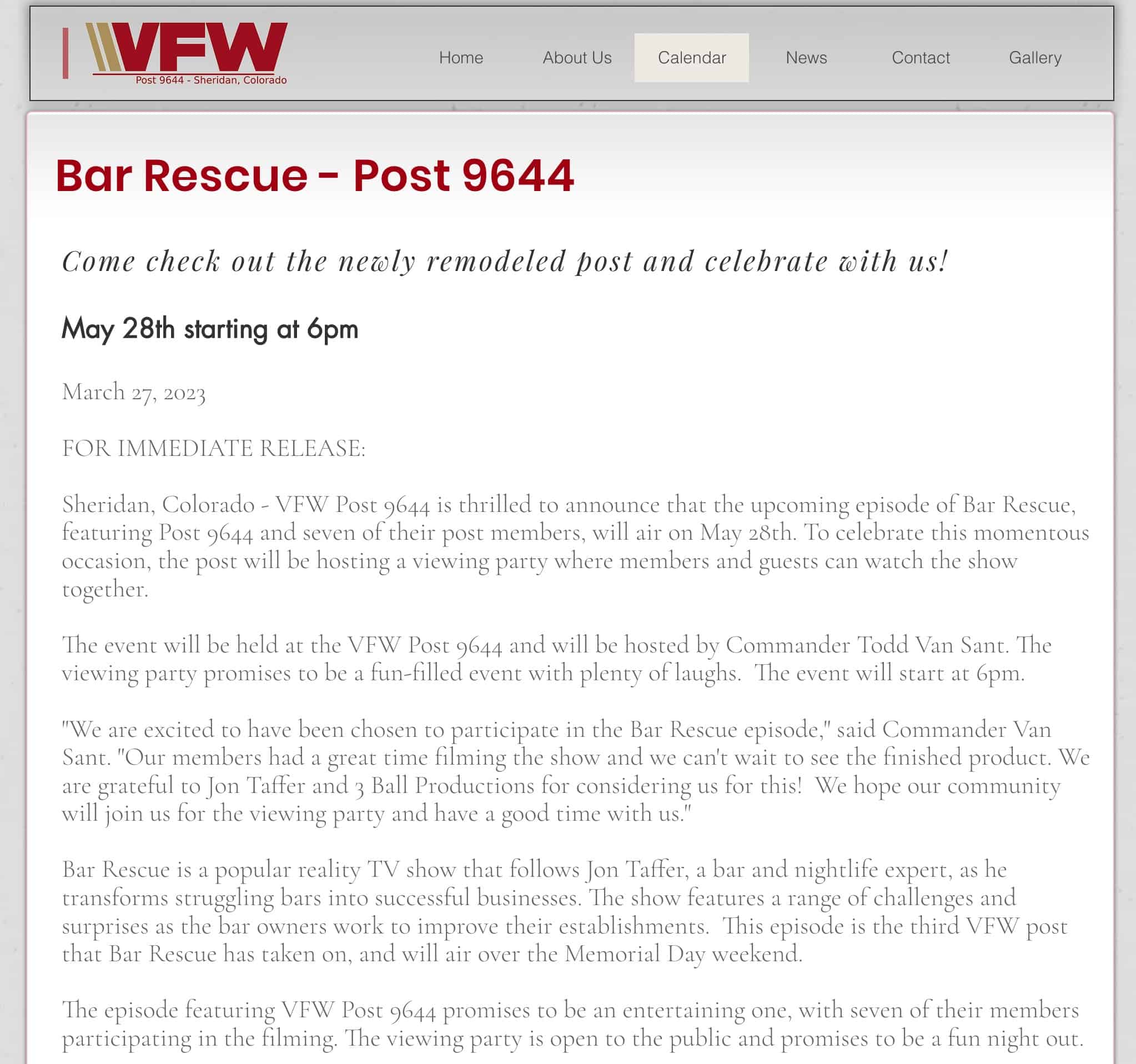 The Legacy Bar Rescue Update 74 - uve3vlb