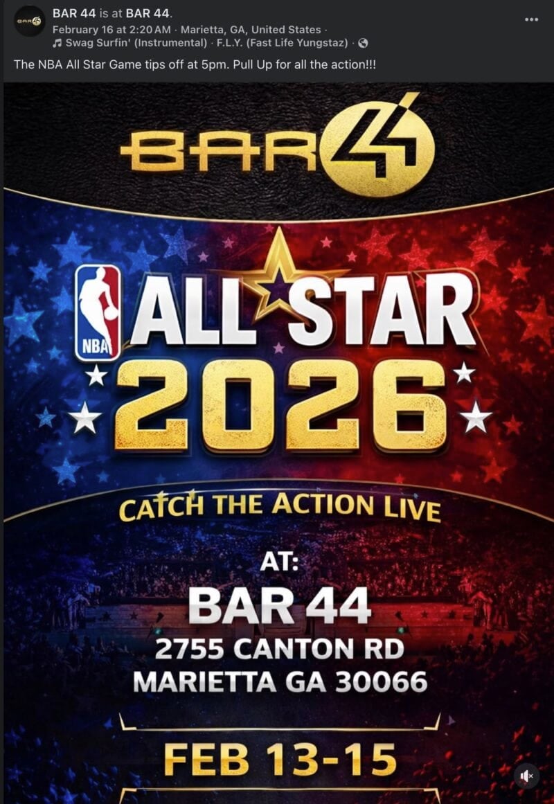 Bar 44 NBA event