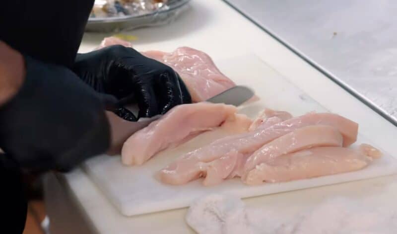 Raw chicken at Game Room