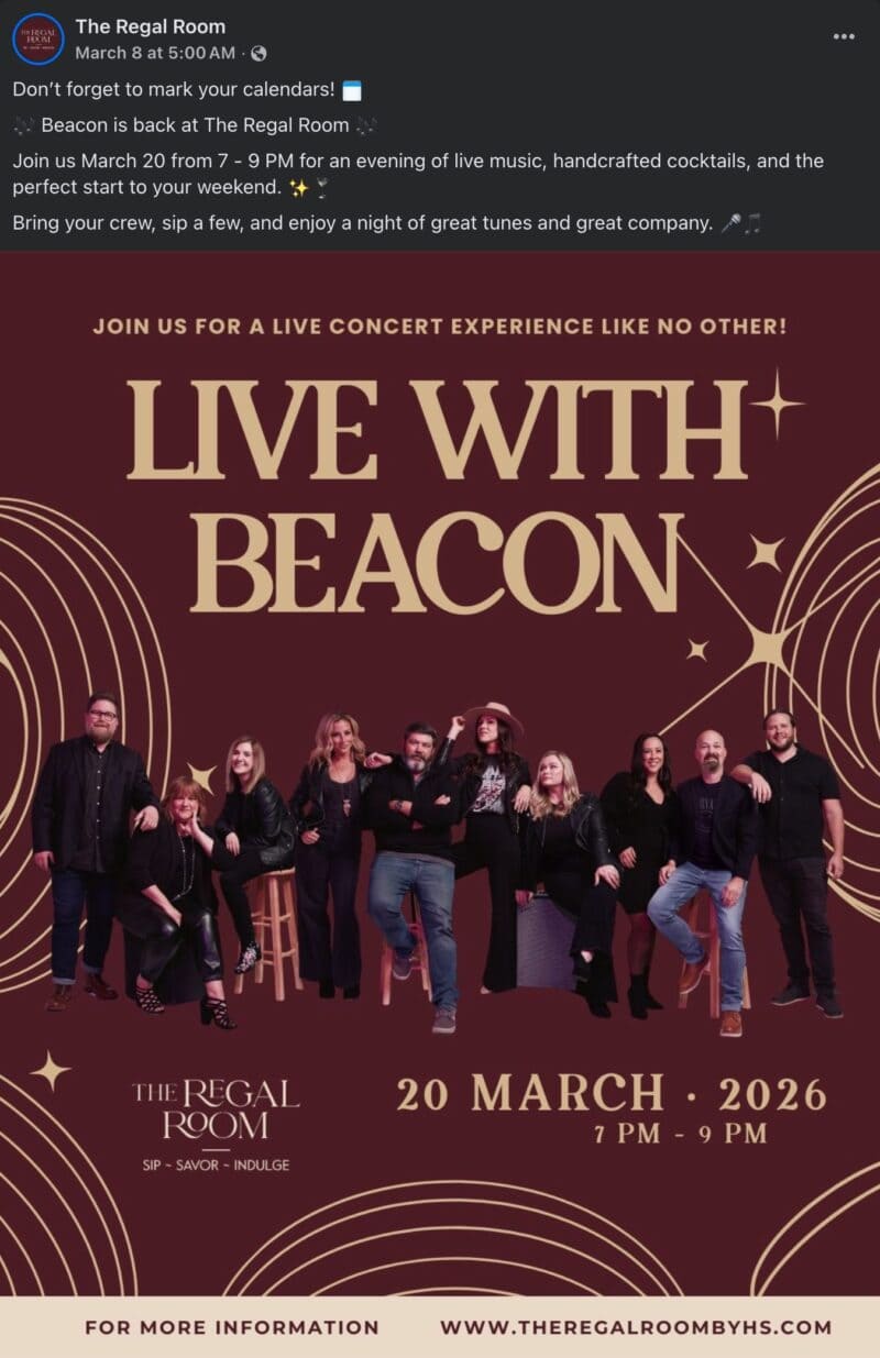 The Regal Room live music